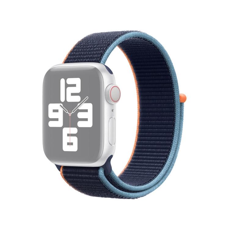 Loop Type Sport Replacement Strap Band Watchband Apple Watch Ultra 2, Ultra 1, Series 9, 8, 7, 6, SE, 49mm, 45mm, 44mm, 42mm (Dark Navy Blue)