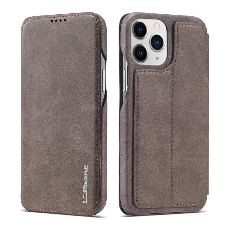 Apple iPhone 13 Pro Max LC.IMEEKE Hon Ancient Series Horizontal Flip Leather Case Cover with Holder & Card Slot (Coffee)