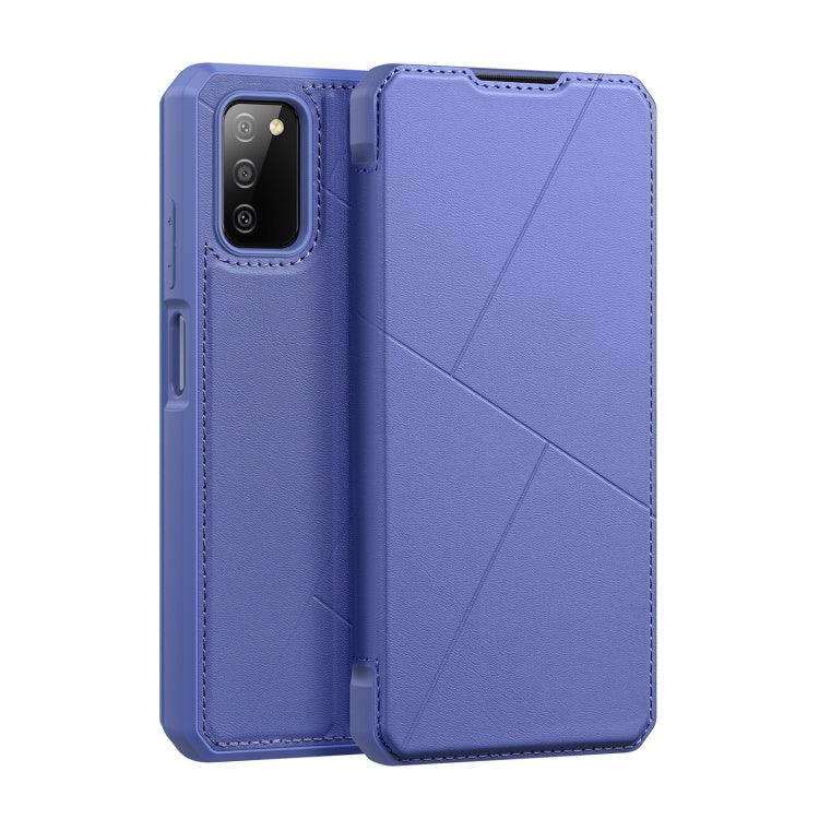 Samsung Galaxy A03s DUX DUCIS Skin X Series Horizontal Flip Leather Case Cover (Blue)