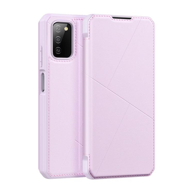 Samsung Galaxy A03s DUX DUCIS Skin X Series Horizontal Flip Leather Case Cover (Pink)