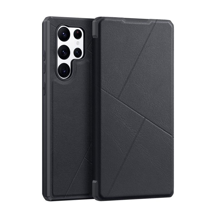 Samsung Galaxy S22 Ultra 5G DUX DUCIS Skin X Series Horizontal Flip Leather Phone Case Cover (Black)