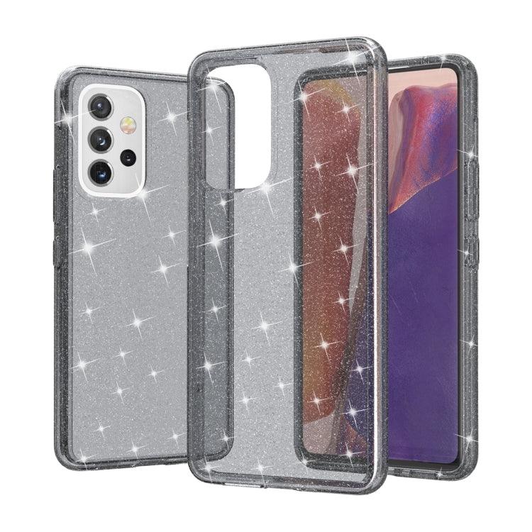 Samsung Galaxy A53 5G Shockproof Terminator Style Glitter Powder Protective Phone Case Cover (Grey)