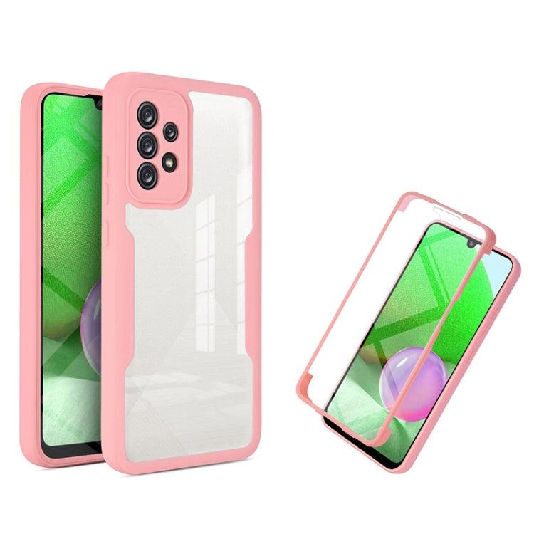 Samsung Galaxy A52 / A52s 5G / 4G Acrylic + TPU 360 Degrees Full Coverage Shockproof Phone Case Cover (Pink)