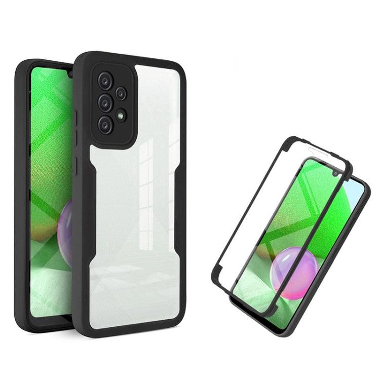 Samsung Galaxy A52 / A52s 5G / 4G Acrylic + TPU 360 Degrees Full Coverage Shockproof Phone Case Cover (Black)