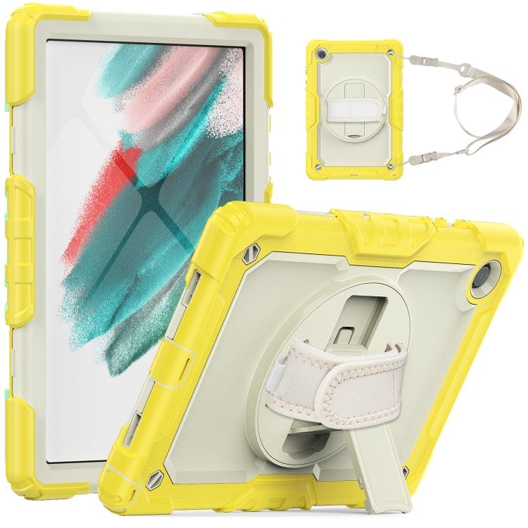 Samsung Galaxy Tab A8 10.5 2022 X200 / X205 Silicone + PC Tablet Case Cover (Beige + Yellow)