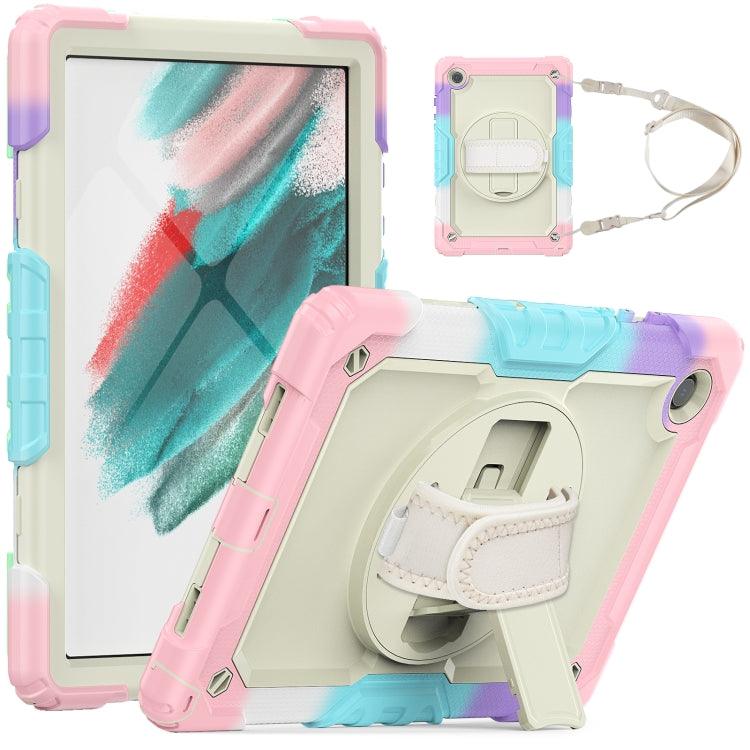 Samsung Galaxy Tab A8 10.5 2022 X200 / X205 Silicone + PC Tablet Case Cover (Beige + Camouflage Pink)