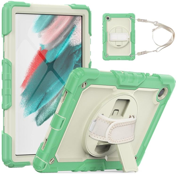 Samsung Galaxy Tab A8 10.5 2022 X200 / X205 Silicone + PC Tablet Case Cover (Beige + Light Green)