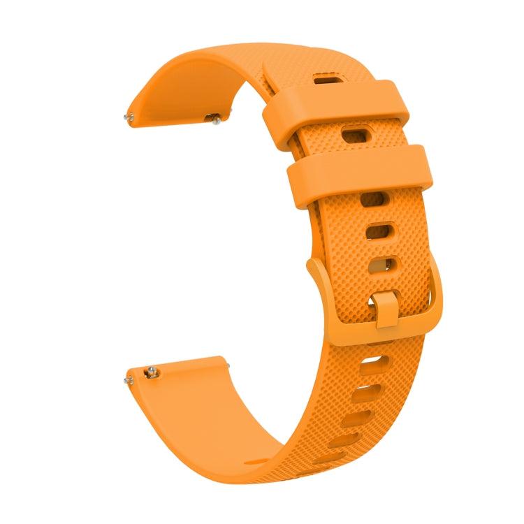20mm Pockmarked Tonal Buckle Silicone Watch Band Strap Samsung Galaxy Watch and Huawei Watch / Samsung Galaxy Watch (Amber Yellow)