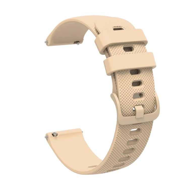 22mm Pockmarked Tonal Buckle Silicone Watch Band Strap Samsung Galaxy Watch and Huawei Watch / Samsung Galaxy Watch (Beige Yellow)