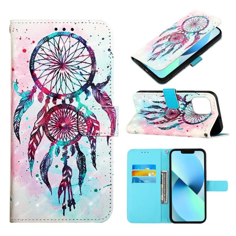 Apple iPhone 14 3D Painting Horizontal Flip Leather Phone Case Cover  (Color Drop Wind Chimes)