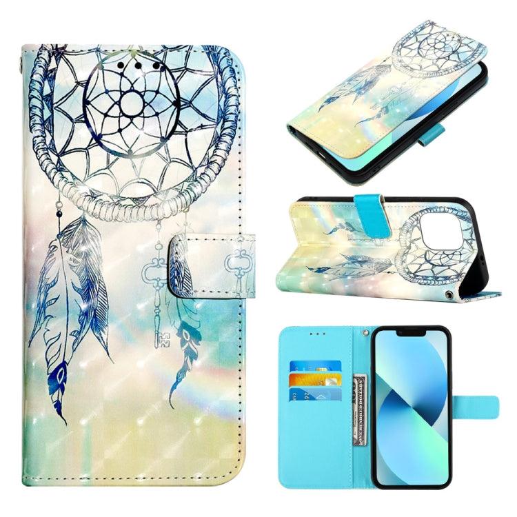 Apple iPhone 14 3D Painting Horizontal Flip Leather Phone Case Cover (Dream Wind Chimes)