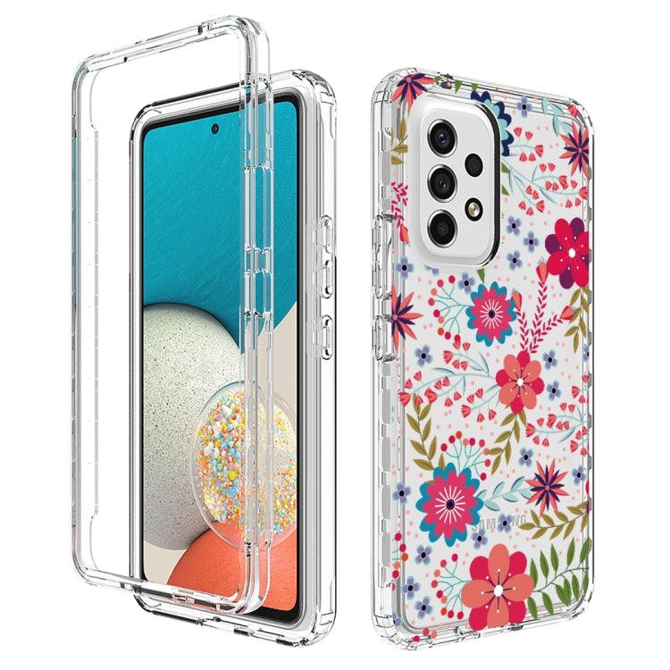 Samsung Galaxy A53 Transparent Painted Phone Case Cover (Small Floral)