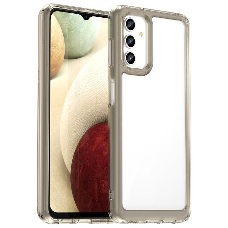 Samsung Galaxy A13 4G Colorful Series Acrylic + TPU Phone Case Cover (Transparent Grey)