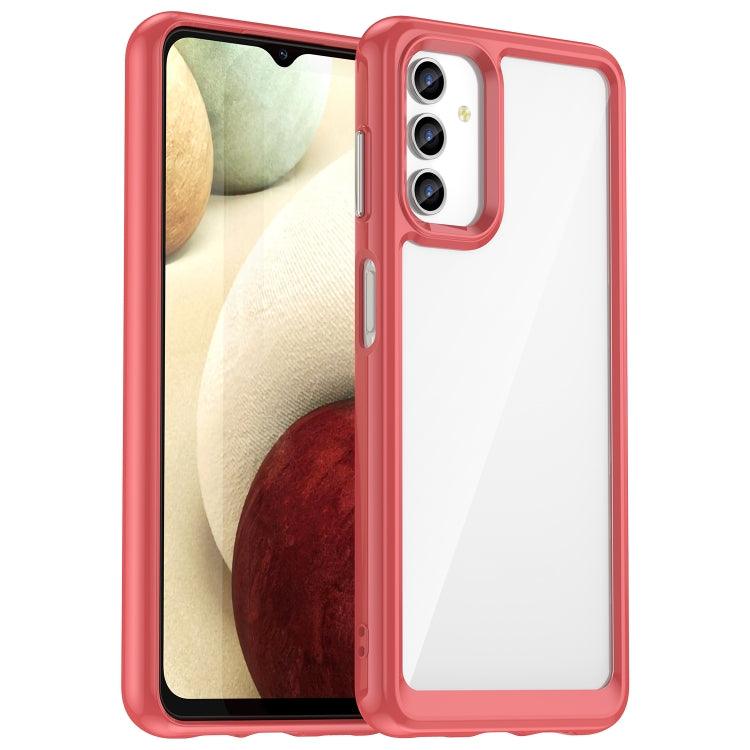 Samsung Galaxy A13 4G Colorful Series Acrylic + TPU Phone Case Cover (Red)