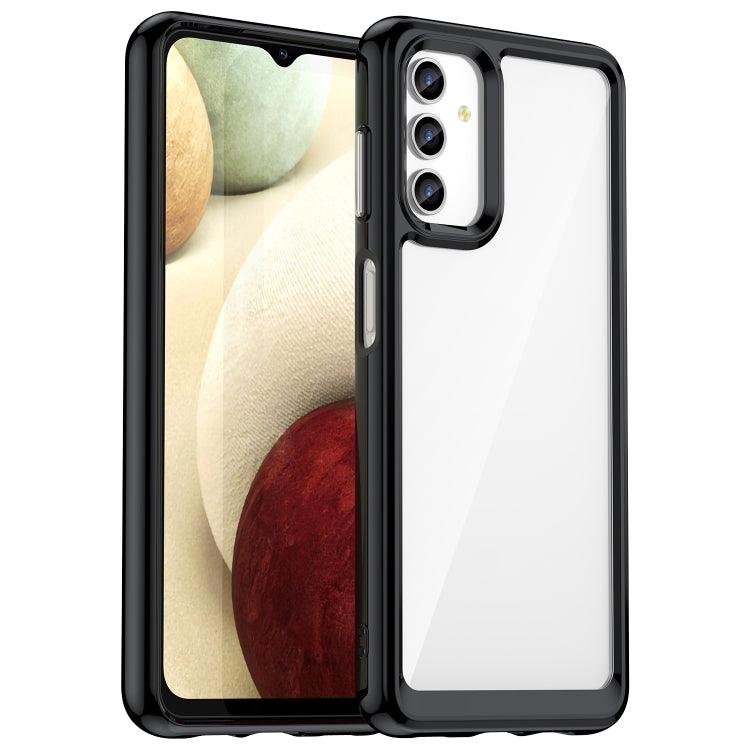 Samsung Galaxy A13 4G Colorful Series Acrylic + TPU Phone Case Cover (Black)