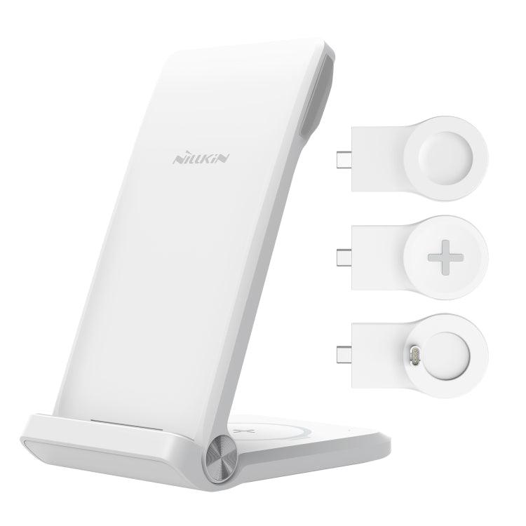 NILLKIN 3-in-1 Wireless Charger with Garmin Watch Charger (White)