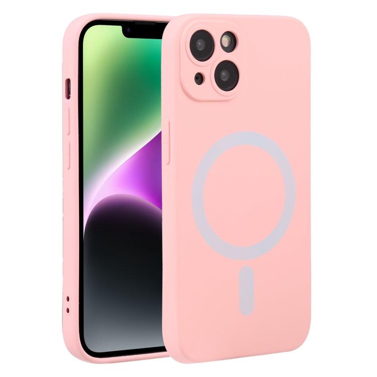 Apple iPhone 14 Liquid Silicone Magsafe Phone Case Cover (Pink)