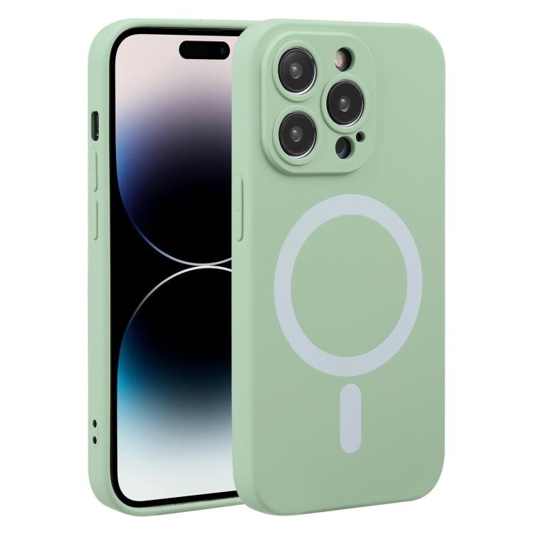 Apple iPhone 14 Pro Max Liquid Silicone Magsafe Phone Case Cover (Green)