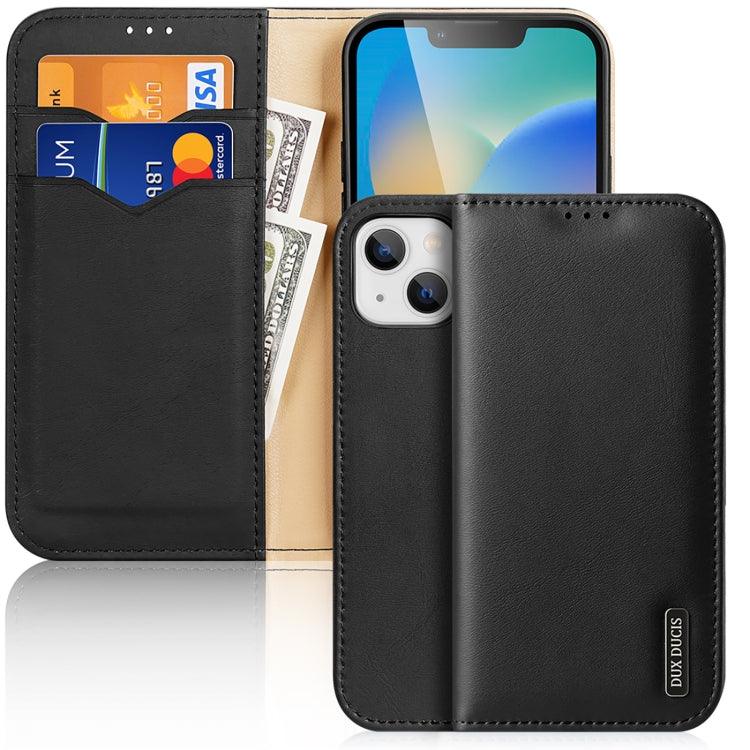 Apple iPhone 14 Plus DUX DUCIS Hivo Series Leather Case Cover (Black)