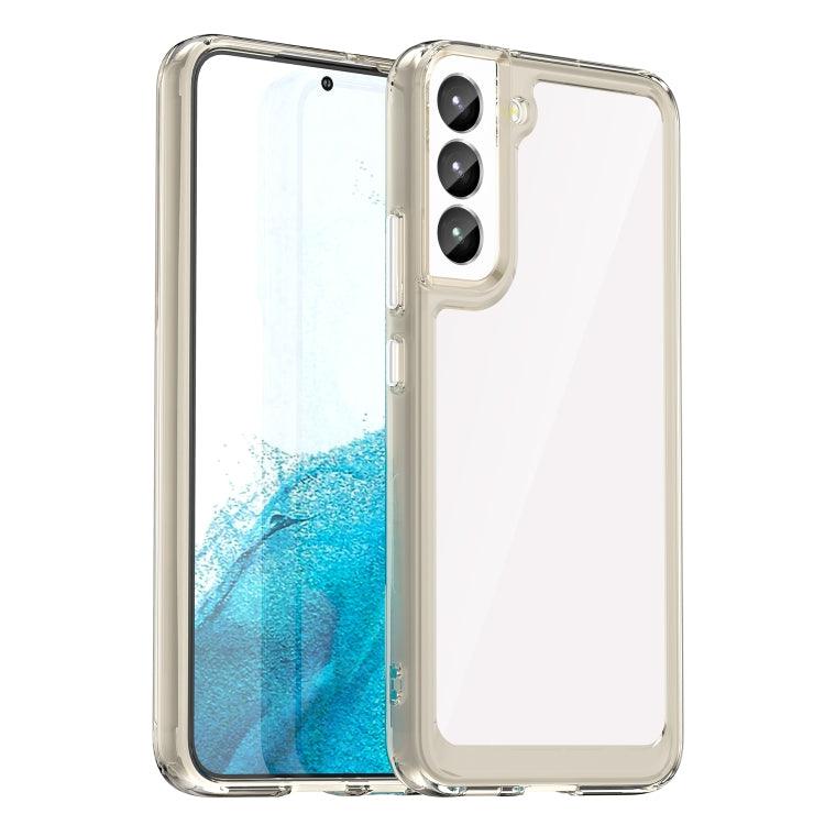 Samsung Galaxy S23 5G Colorful Series Acrylic + TPU Phone Case Cover (Transparent Grey)