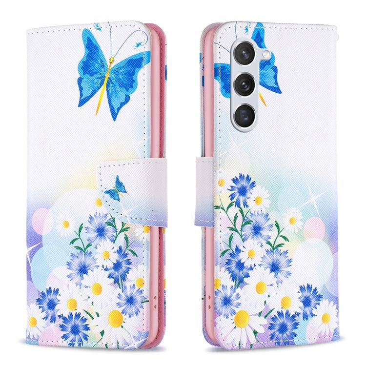 Samsung Galaxy S23 5G Drawing Pattern Leather Phone Case Cover (Butterfly Love)