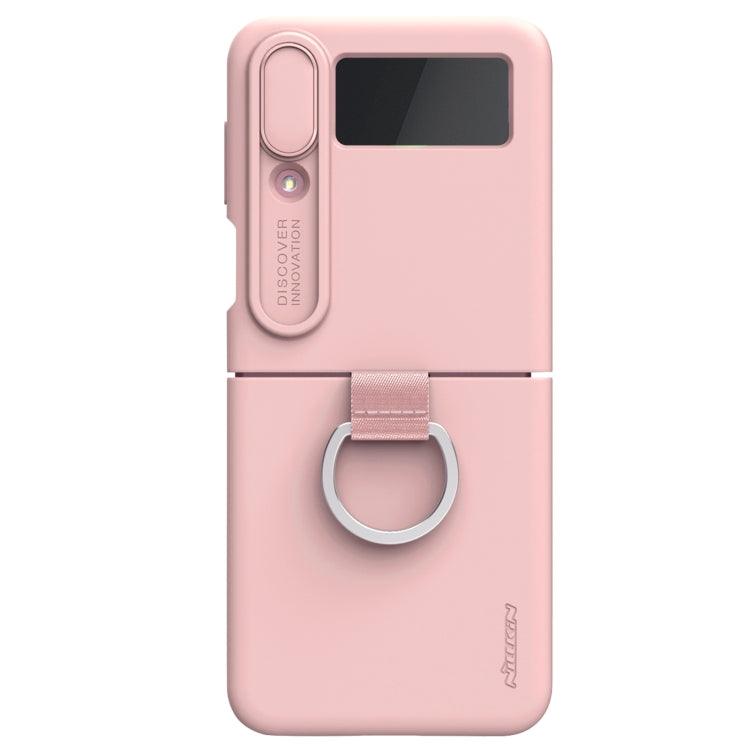 Samsung Galaxy Z Flip4 5G NILLKIN CamShield Liquid Silicone + PC Full Coverage Case Cover (Pink)