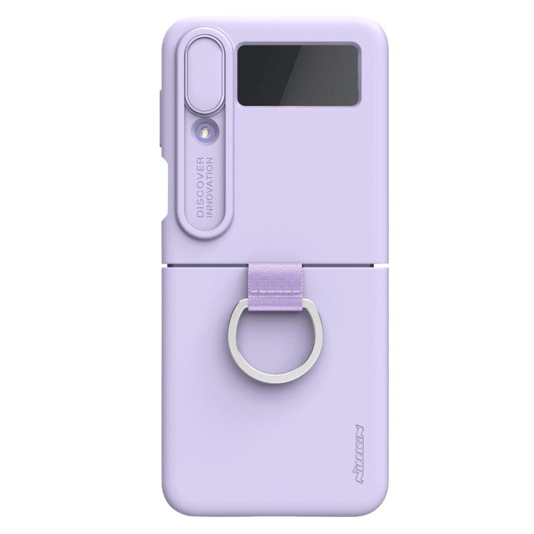 Samsung Galaxy Z Flip4 5G NILLKIN CamShield Liquid Silicone + PC Full Coverage Case Cover (Purple)
