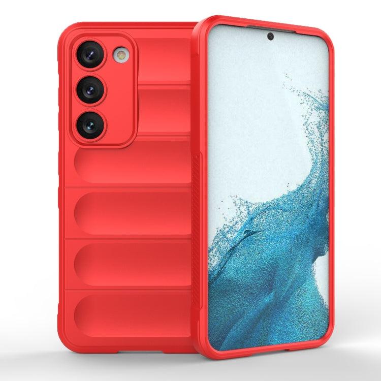 Samsung Galaxy S23 5G Magic Shield TPU + Flannel Phone Case Cover (Red)
