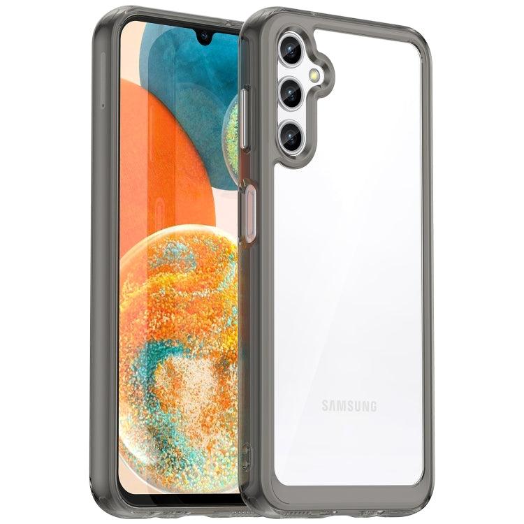 Samsung Galaxy A14 5G Colorful Series Acrylic + TPU Phone Case Cover (Transparent Grey)