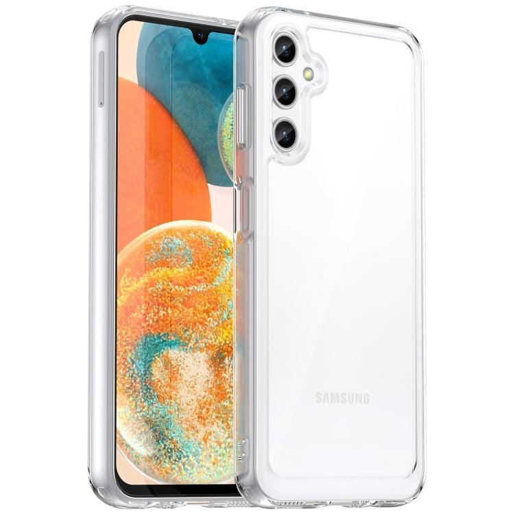 Samsung Galaxy A14 5G Colorful Series Acrylic + TPU Phone Case Cover (Transparent)