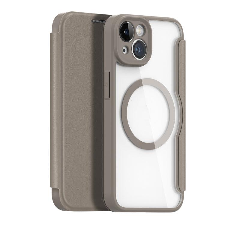 Apple iPhone 14 DUX DUCIS Skin X Pro Series Magsafe PC + TPU Phone Leather Case (Beige)