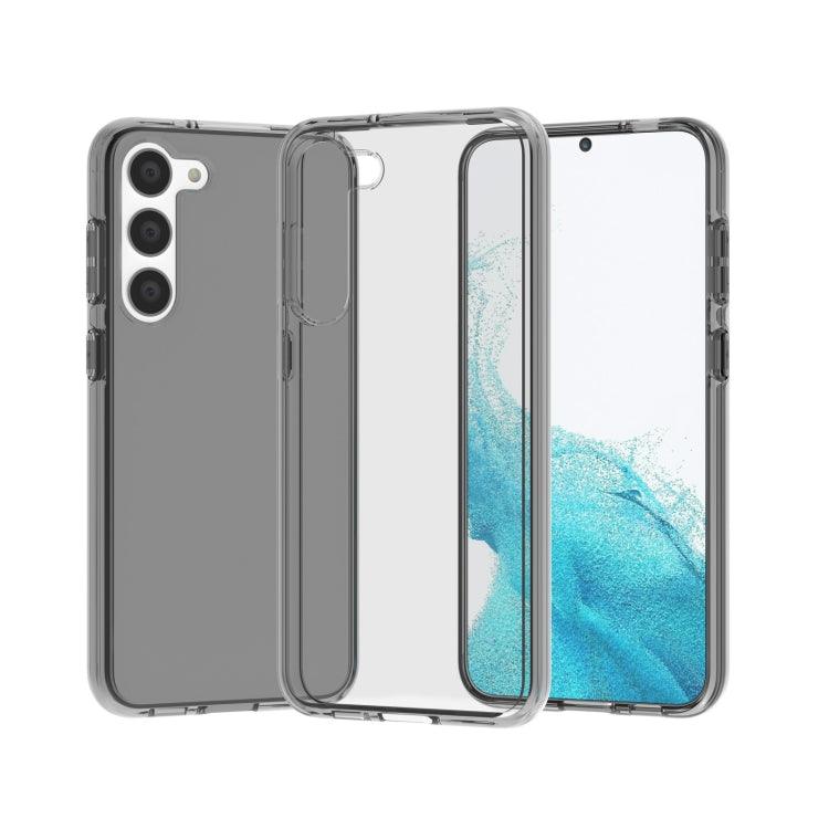 Samsung Galaxy S23+ 5G Shockproof Terminator Style Glitter Powder Phone Case Cover (Transparent Black)