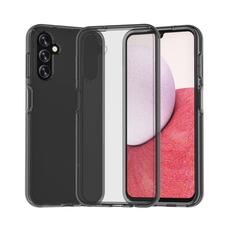 Samsung Galaxy A14 5G / 4G Shockproof Terminator Style Glitter Powder Phone Case Cover (Transparent Black)