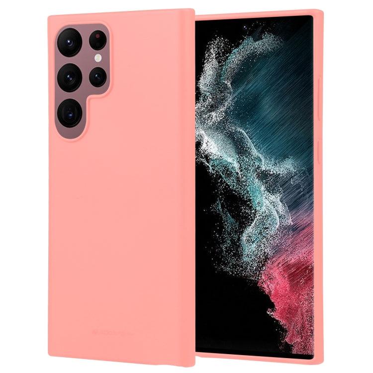 Samsung Galaxy S23 Ultra 5G GOOSPERY SOFT FEELING Liquid TPU Soft Case Cover (Pink)