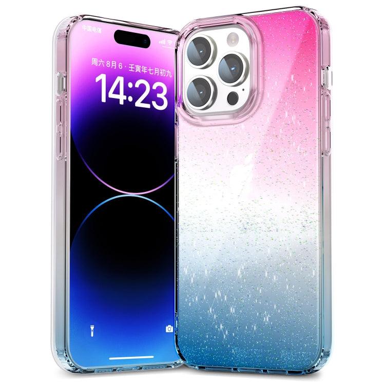 Apple iPhone 14 Star Gradient Phone Case Cover (Pink Blue)