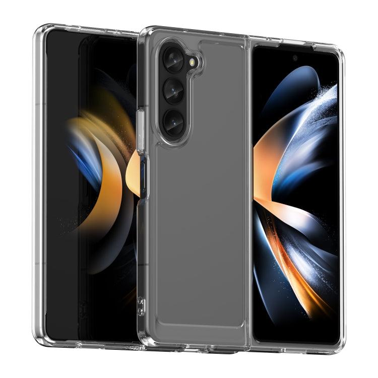 Samsung Galaxy Z Fold5 Colorful Series Acrylic + TPU Phone Case Cover (Transparent)