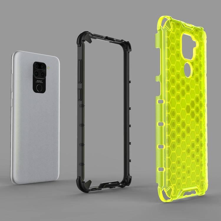 Xiaomi Redmi Note 9 Shockproof Honeycomb PC + TPU Protective Case (Transparent) - Gadget Station