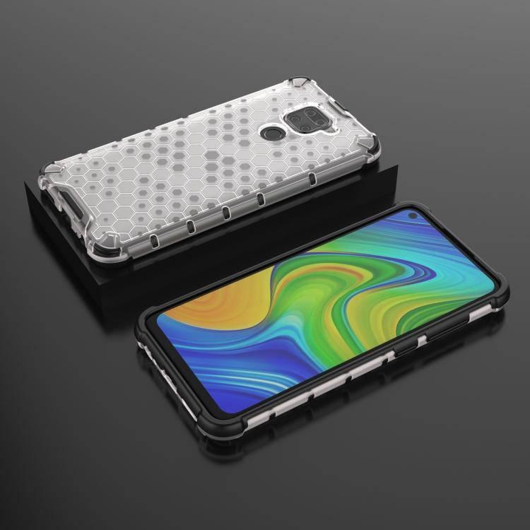 Xiaomi Redmi Note 9 Shockproof Honeycomb PC + TPU Protective Case (Transparent) - Gadget Station