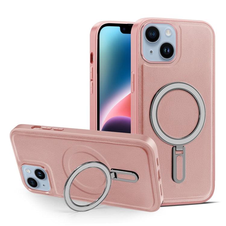 Apple iPhone 14 MagSafe Magnetic Holder Phone Case Cover (Pink)
