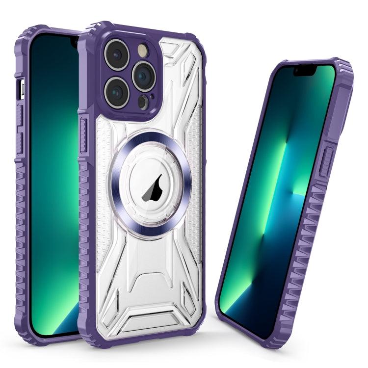 Apple iPhone 13 Pro CD Texture Magsafe Phone Case Cover (Dark Purple)