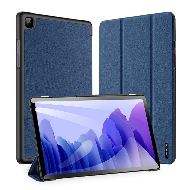 Samsung Galaxy Tab A7 SM-T505 (2020) 10.4 inch DUX DUCIS Domo Series Horizontal Flip Magnetic PU Leather Case with Three-folding Holder (Blue)