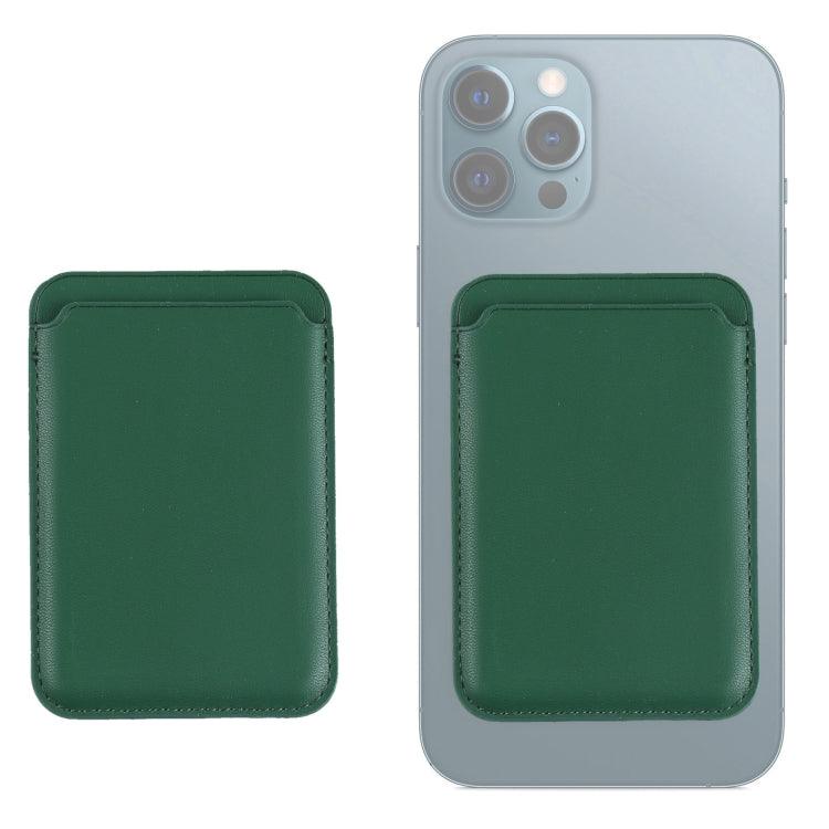 Leather Wallet Pouch Card Holder Card Case with Magsafing Magnetic Apple iPhone 12 mini, iPhone 12, iPhone 12 Pro, iPhone 12 Pro Max (Green)