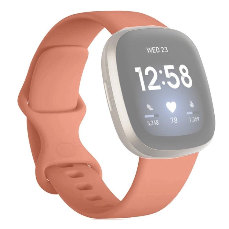 Fitbit Versa 4, Versa 3 / Sense Silicone Replacement Strap Watchband, Size: S (Pink)