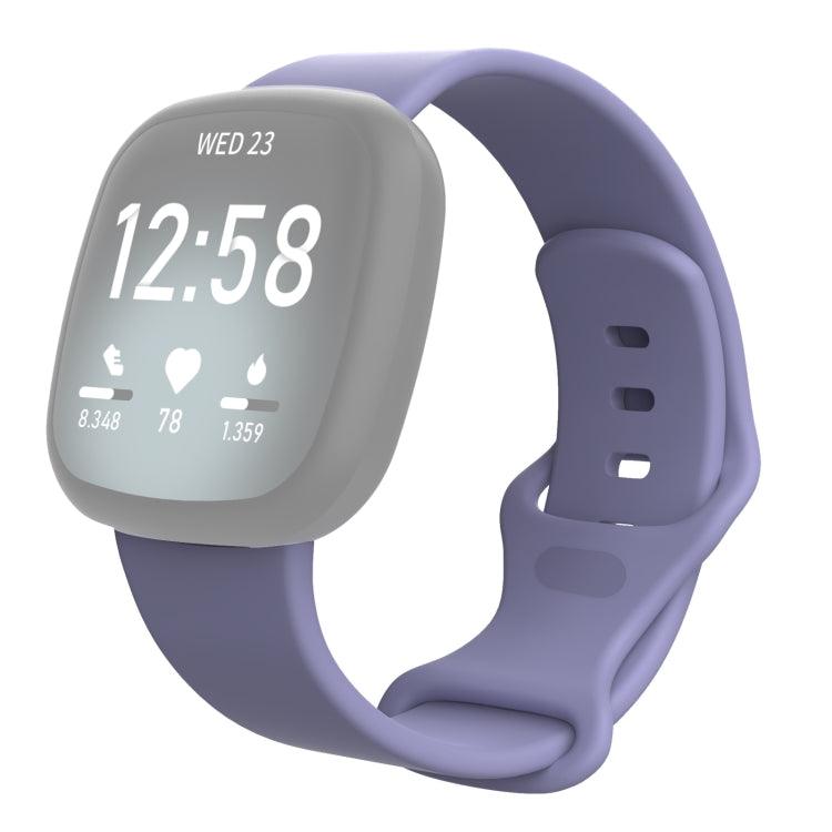 Fitbit Versa 4, Versa 3 / Sense Silicone Replacement Strap Watchband, Size: S (Purple)