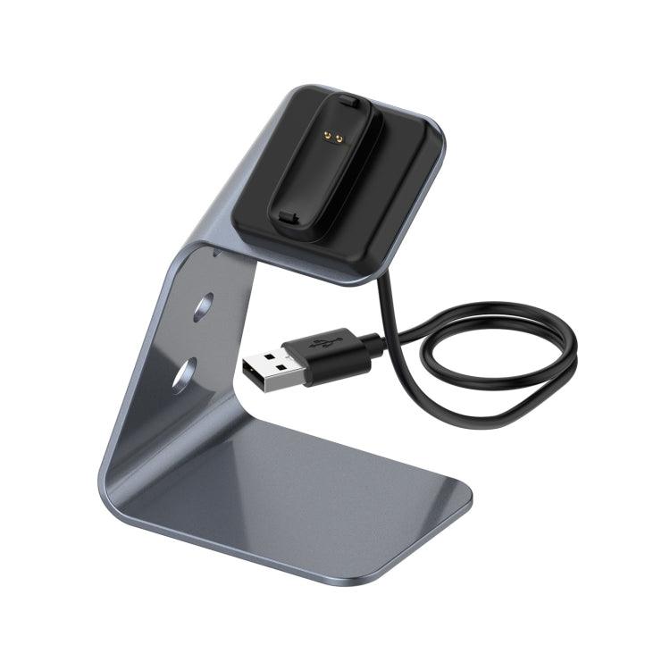 Fitbit Inspire 2 Aluminum Alloy Charger Holder with Chip Protection, Support Fast Charging (Grey)