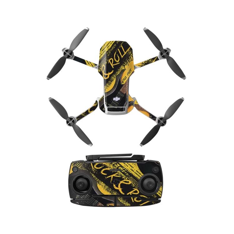 Sunnylife MM-TZ439 Waterproof PVC Drone Body + Arm + Remote Control Decorative Protective Stickers Set for DJI Mavic Mini (Rock Music)