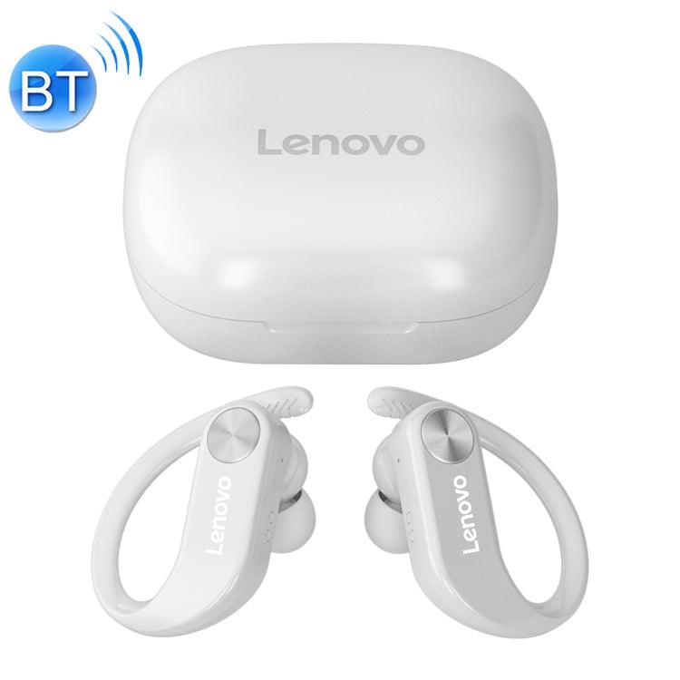 Original Lenovo LivePods IPX5 Waterproof Ear-mounted Bluetooth Earphone with Magnetic Charging Box & LED Battery Display, Support for Calls & Automatic Pairing (White)