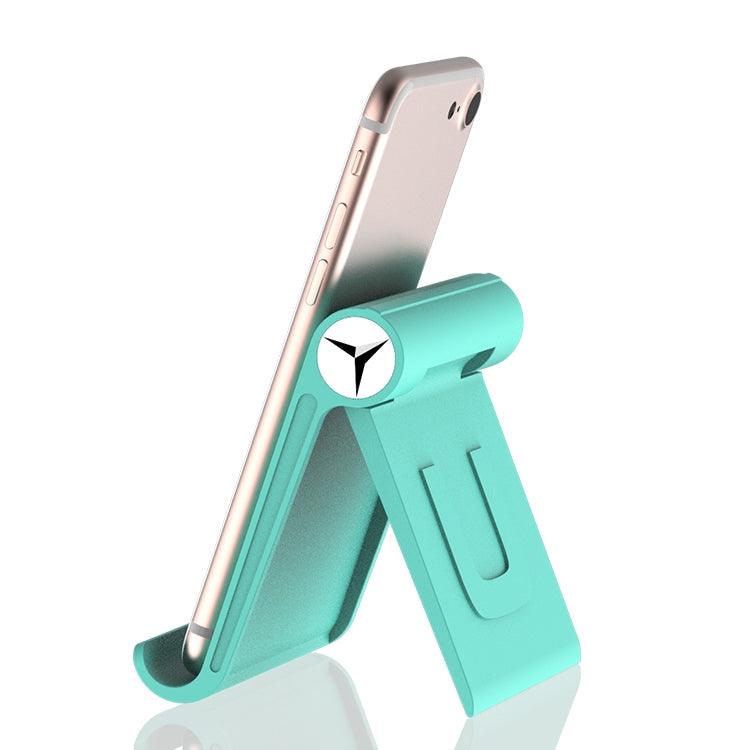 Lenuo Universal ABS + Silica Gel Desktop Holder Multi-Angle Desk Stand for 3.5-11 inch Mobile Phone & Tablet (Mint Green)