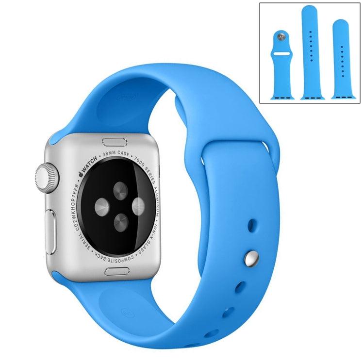Apple Watch Ultra 2, Ultra 1, Series 9, 8, 7, 6, SE, 49mm, 45mm, 44mm, 42mm & Longer Rubber Sport Watchband with Pin-and-tuck Closure (Blue)