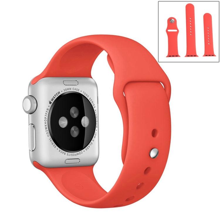 Apple Watch Series 6 & SE & 5 & 4 44mm / 3 & 2 & 1 42mm & Longer Rubber Sport Watchband with Pin-and-tuck Closure (Magenta)